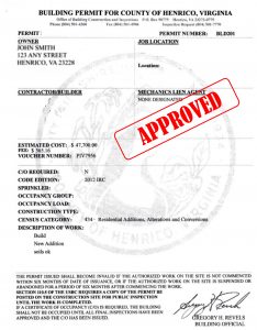 approved building permit