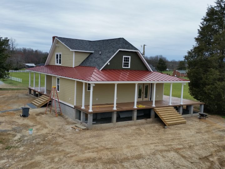 New addition elevation rear right